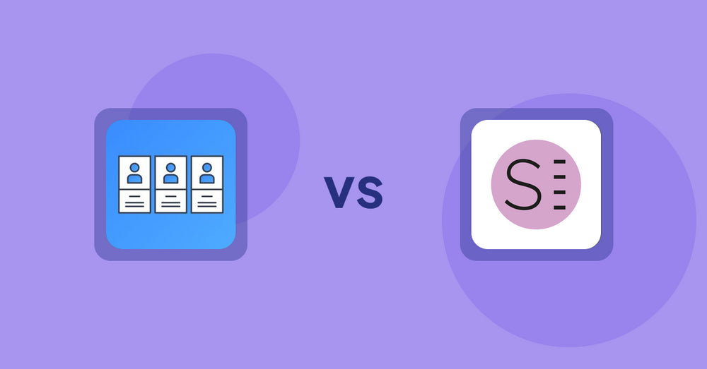 Shopify Metafield Apps: POWR: About Us | Team Profile vs SizeMe