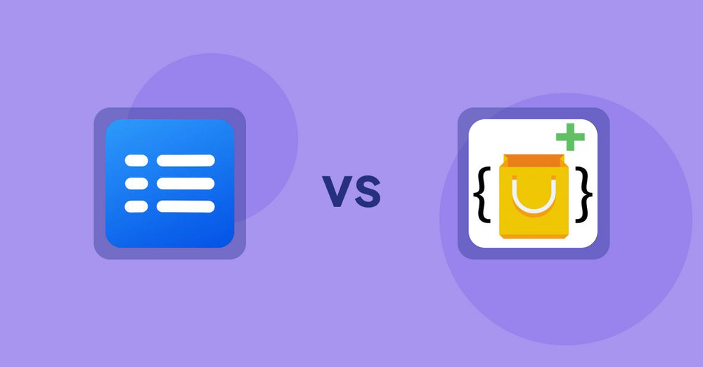 Shopify Metafield Apps: Easy Specification Table vs Metafields Plus