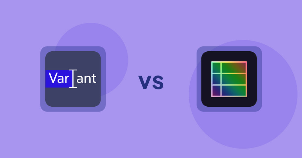 Shopify Metafield Apps: Variant Description OMG vs TableFlow Specification Table