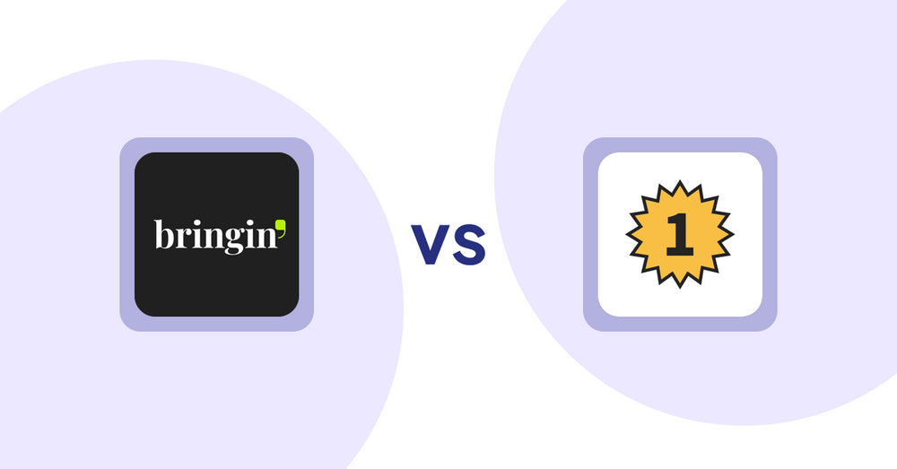 Shopify Product Display Apps: Bringin vs. UR: Smart Ranking