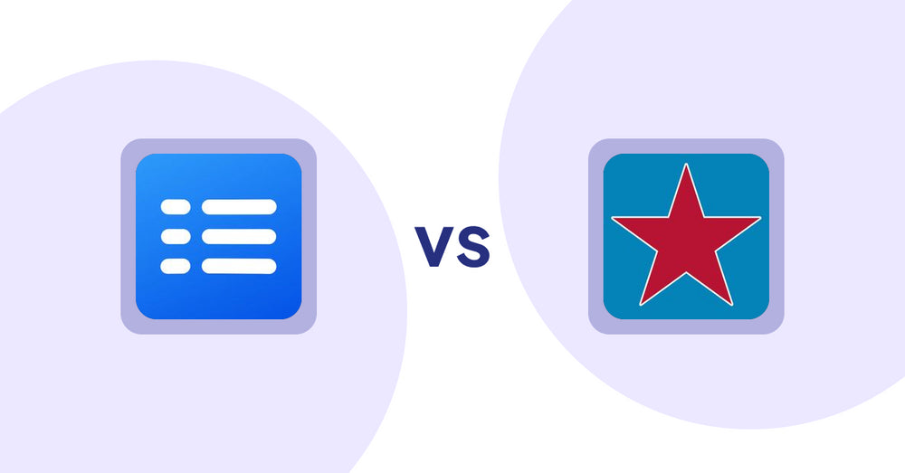 Shopify Metafield Apps: Easy Specification Table vs MTApps: Blog Featured Products