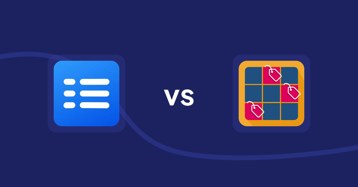 Shopify Metafield Apps: Easy Specification Table vs [Soledis]HighlightsCollections