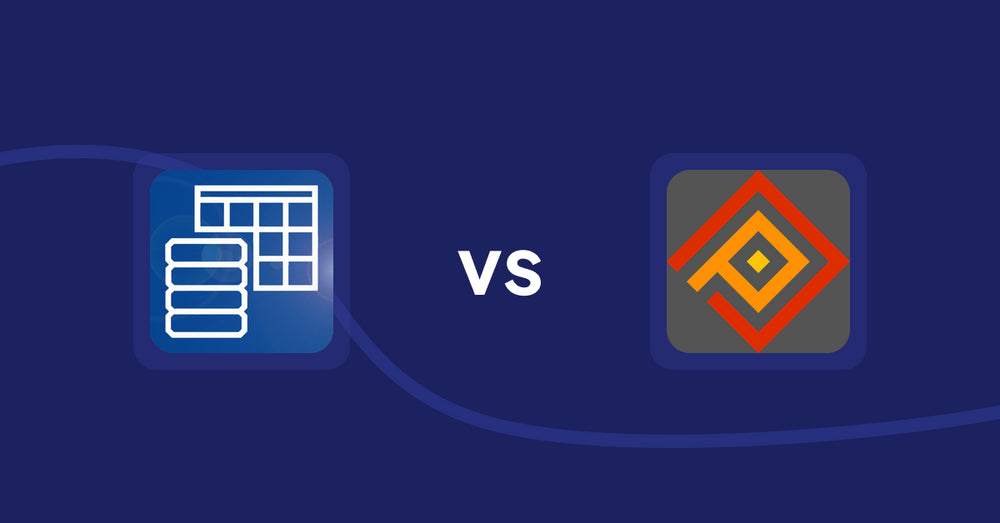 Shopify Metafield Apps: TablePress ‑ Data Tables vs Product Plus