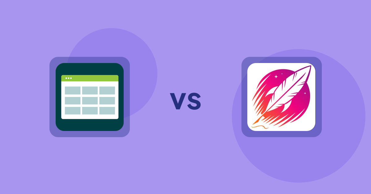 Shopify Product Display Apps: Product Table vs Wordsmith: Content Generator