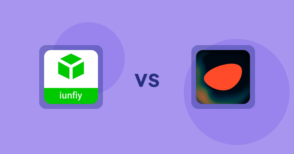 Shopify Product Display Apps: iunfiy • Related products vs Pietra: AI Product Designer