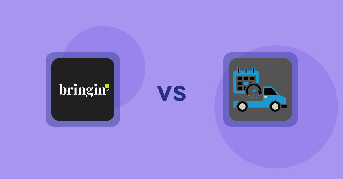 Shopify Product Display Apps: Bringin vs H3 Estimated Delivery