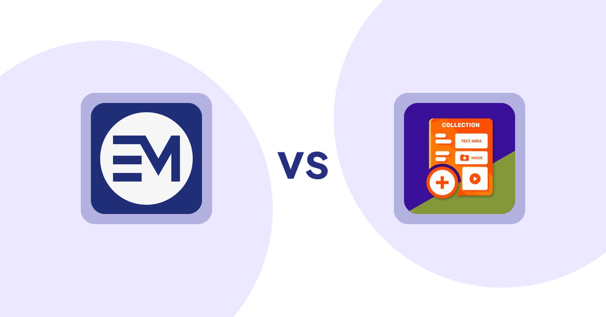 Shopify Metafield Apps: Easy MetaField vs Collection Additional Fields