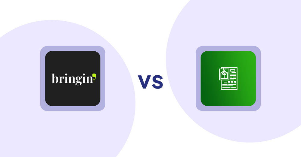 Shopify Product Display Apps: Bringin vs OC Product Size Chart