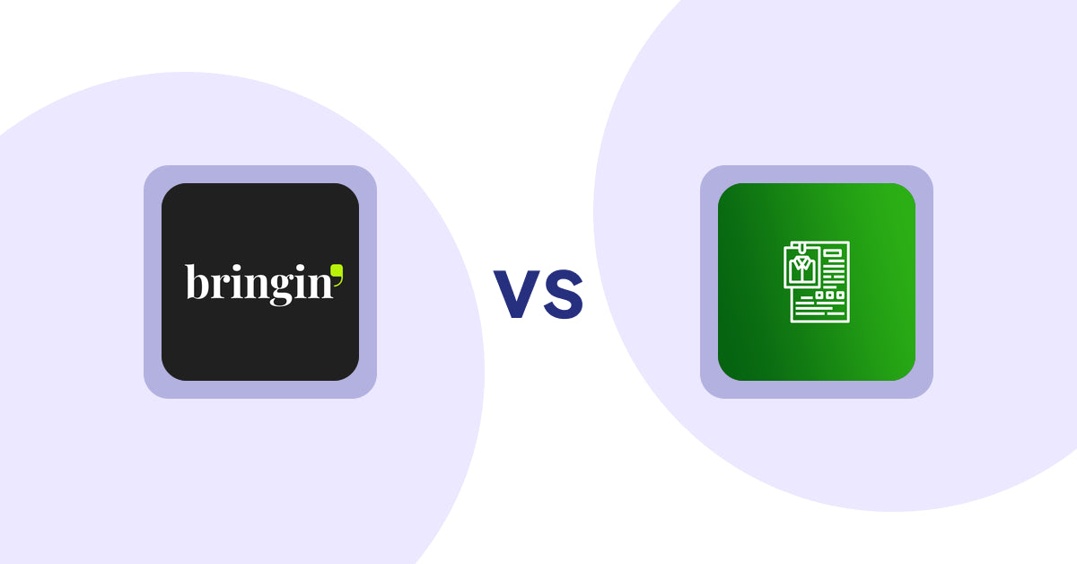 Shopify Product Display Apps: Bringin vs OC Product Size Chart