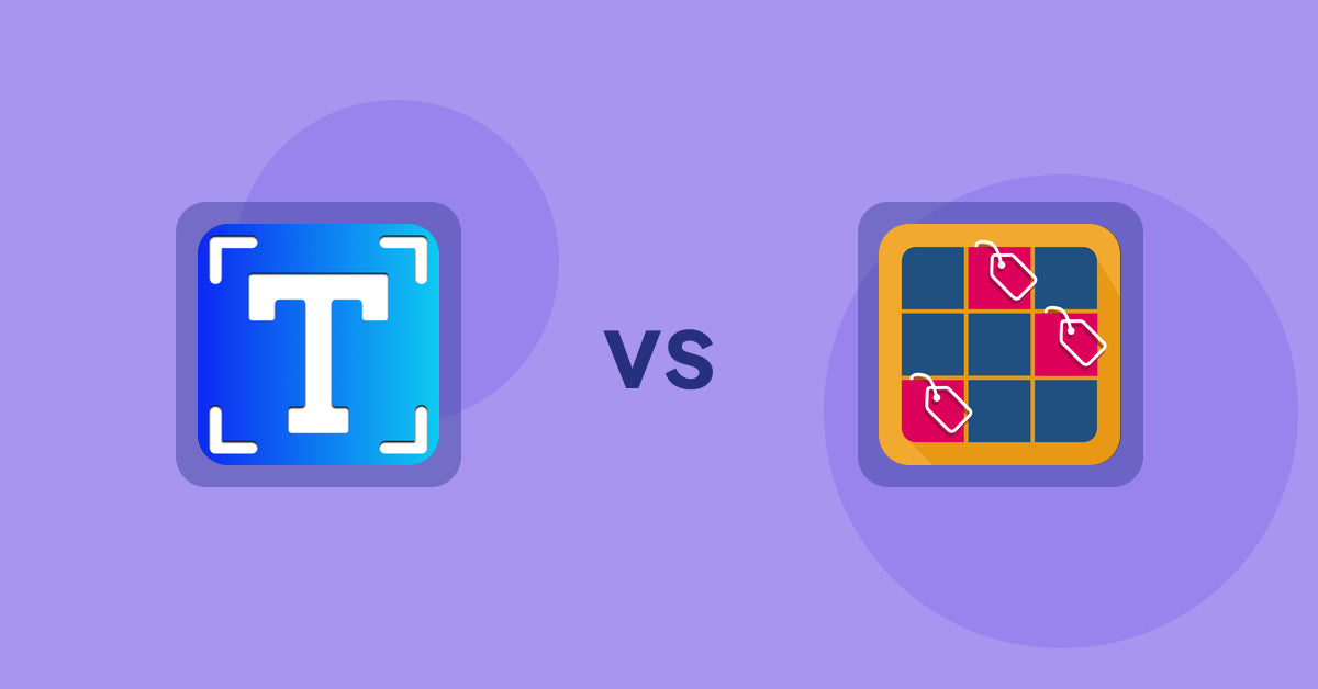 Shopify Metafield Apps: Textbox & Textfield by Textify vs [Soledis]HighlightsCollections