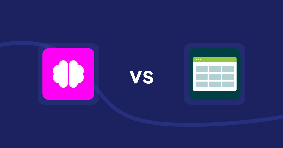 Shopify Product Display Apps: Brainy: AI SEO & Content Boost vs Product Table