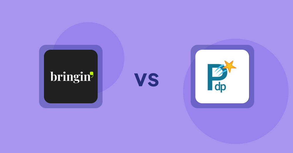 Shopify Product Display Apps: Bringin vs PDP Star