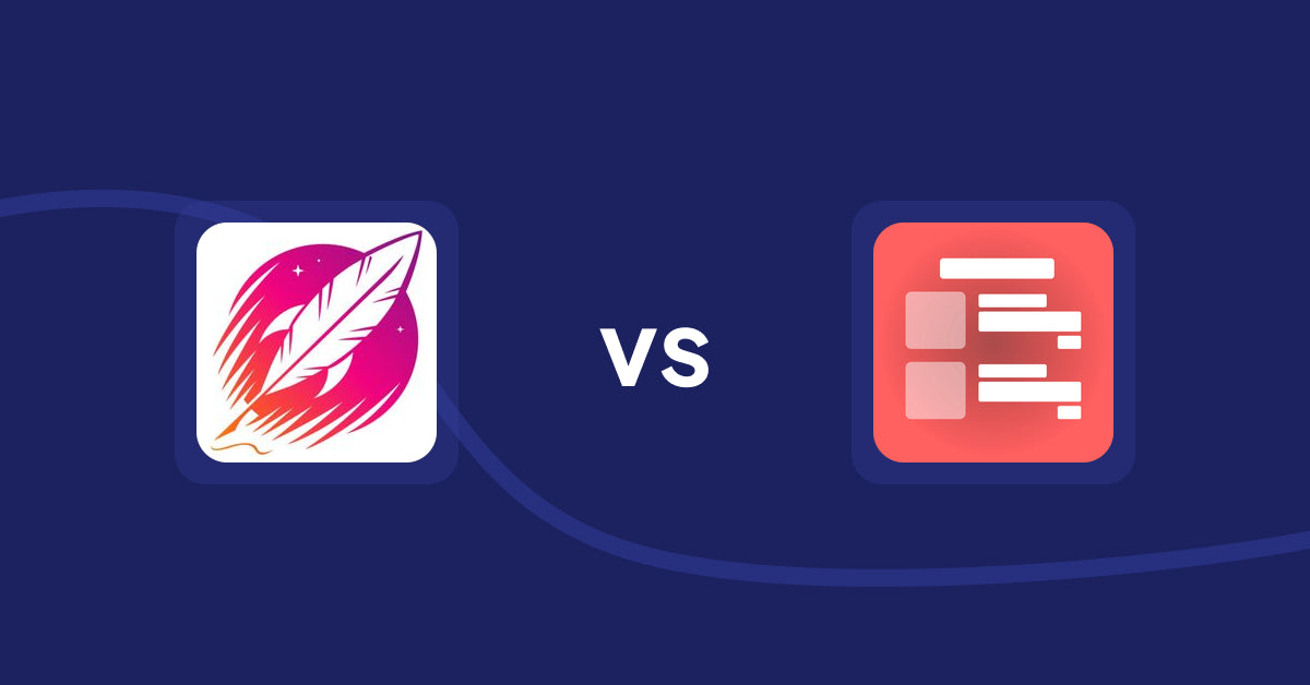 Shopify Product Display Apps: Wordsmith: Content Generator vs Menulog