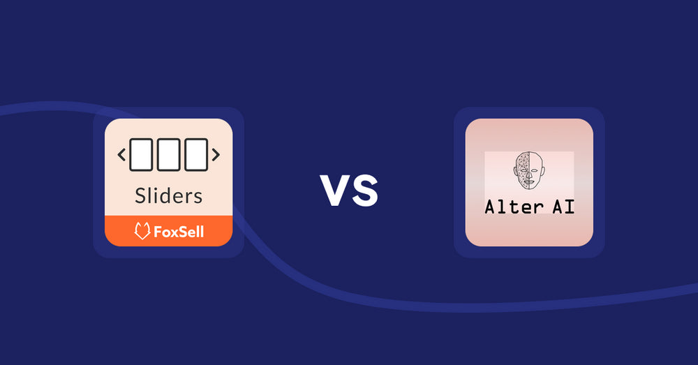 Shopify Product Display Apps: FoxSell Slider & Carousel vs Alter AI Virtual Try-on