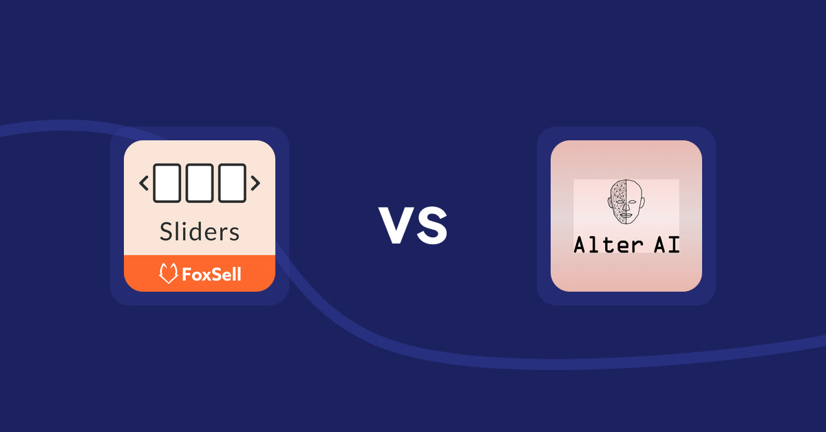 Shopify Product Display Apps: FoxSell Slider & Carousel vs Alter AI Virtual Try-on