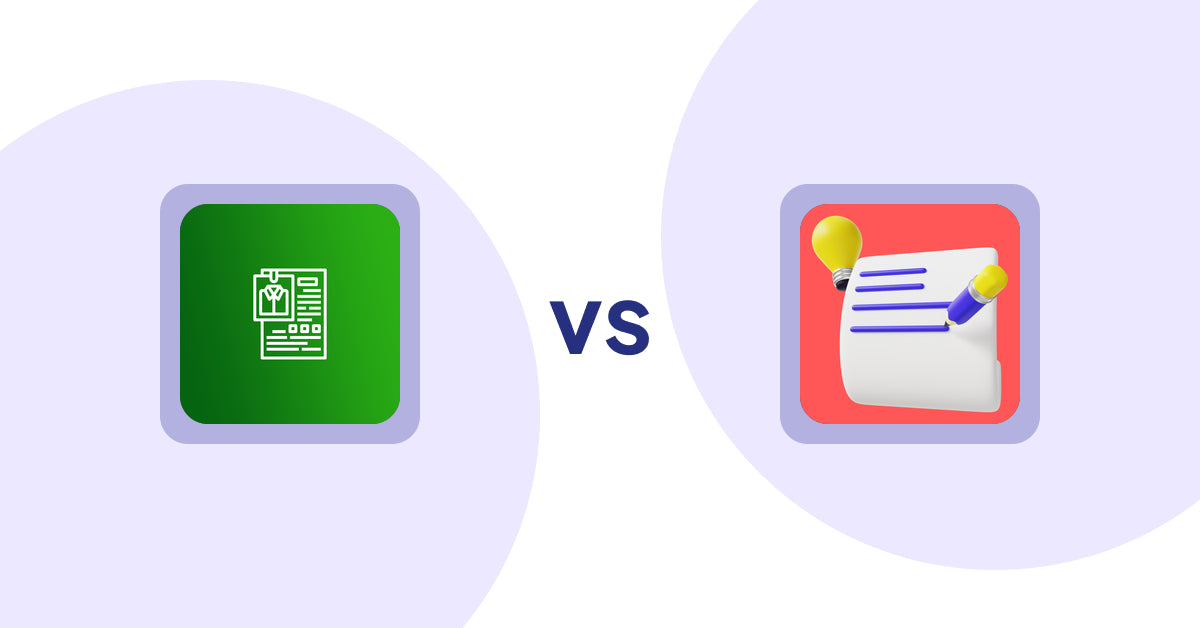 Shopify Product Display Apps: OC Product Size Chart vs Wordo ‑ ChatGPT AI Description