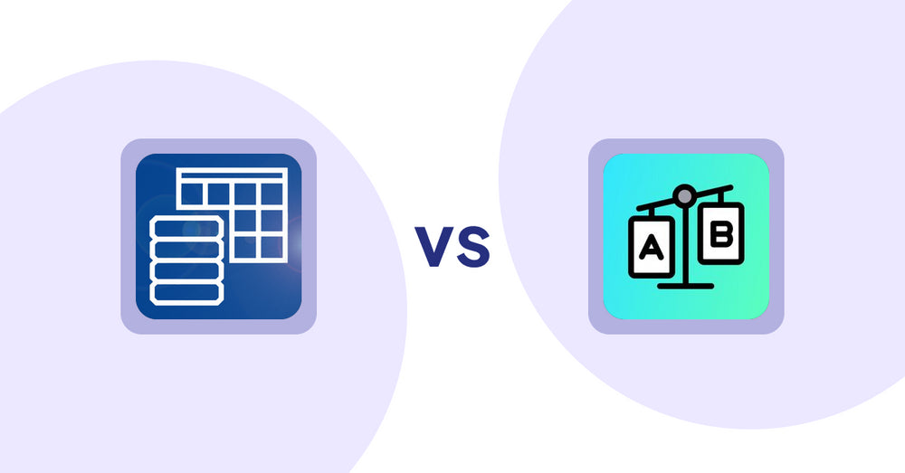 Shopify Metafield Apps: TablePress ‑ Data Tables vs Spec & Compare