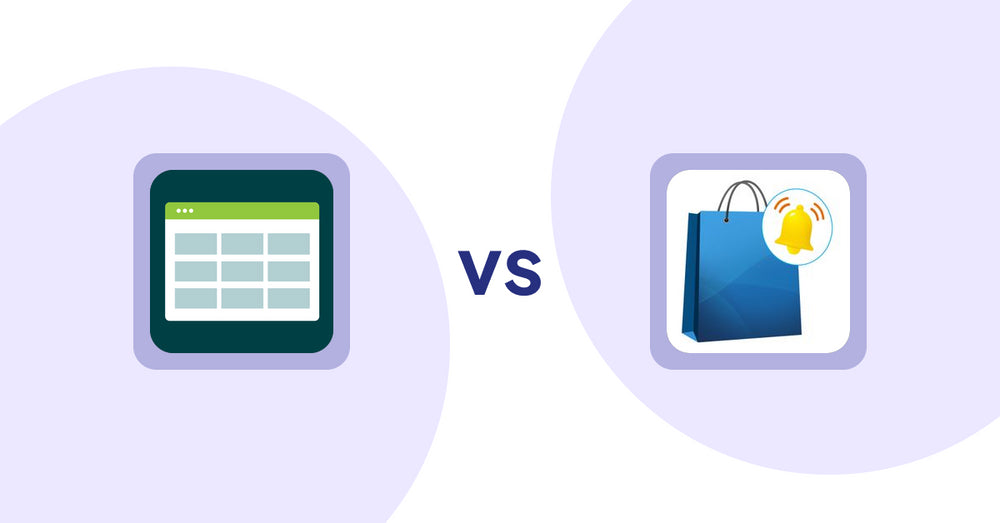 Shopify Product Display Apps: Product Table vs CartBar ‑ Product Purchase Bar