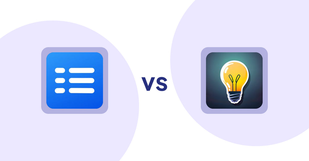 Shopify Metafield Apps: Easy Specification Table vs CopyZero ‑ AI Copy Writer