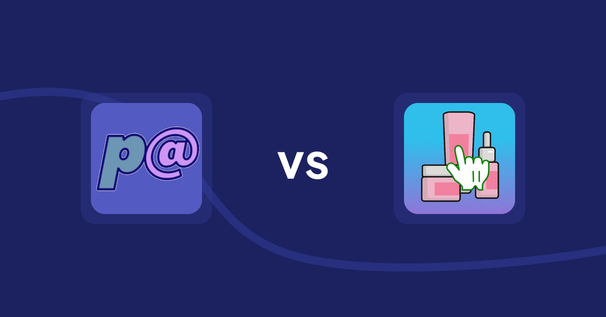 Shopify Metafield Apps: Parameterizer vs Clickable Ingredients: Seetext