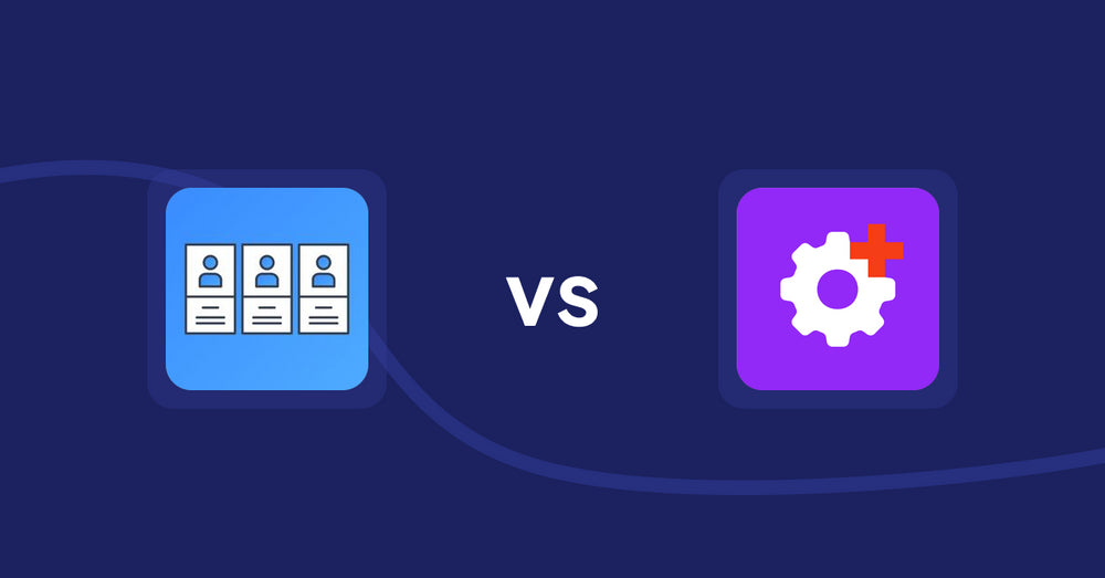 Shopify Metafield Apps: POWR: About Us | Team Profile vs. Admin+